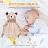 BEREST Rechargeable Baby Cry Sensor Sleep Soother Heartbeat Bear Lovey Blanket Comforter Toy, Help Newborns Go to Sleep