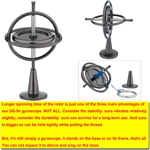 2nd DG-5PROLite-02 DjuiinoStar Heavy Duty Gyroscope (CNC Machined Solid Steel Rotor): Stable&Robust (Pass Floor Drop