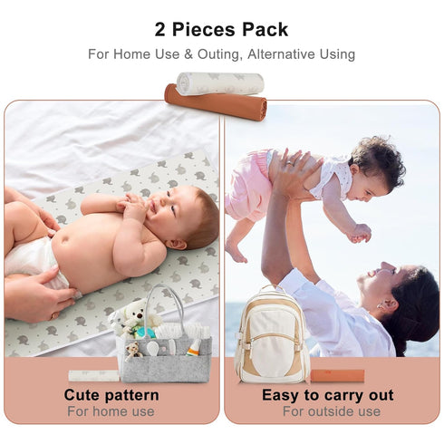 Portable Changing Pad Travel - Waterproof Compact Diaper Changing Mat - Lightweight & Foldable Changing Station
