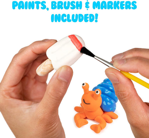 Air Dough: Multicolor, Ultra Light, Non-Toxic Modeling Clay in Resealable Bag with Sculpting Tool & Paint