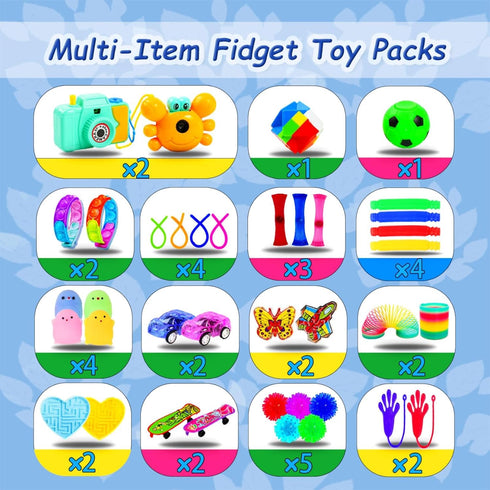 QATITP 1000 Pcs Party Favors for Kids, Fidget Toys Bulk, Prizes for Kids, Fidget Stocking Stuffers Birthday Party