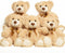 5 Pack Teddy Bears Bulk 13.5 inich Teddy Bear Stuffed Animal Baby