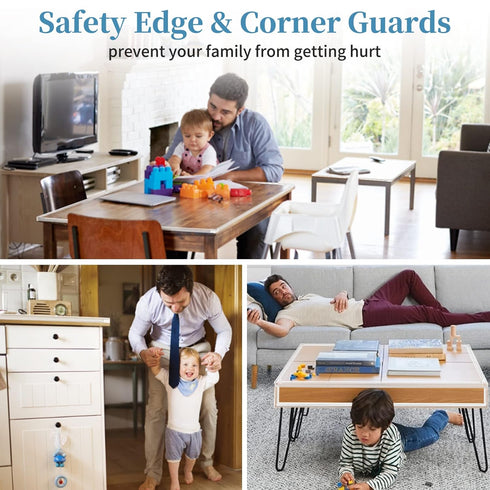 6.6 1.2 Inch 4 Pack Edge Protector Baby Proofing Corner Protectors Silicone Desk Edge Cushion Child Safety Edge Covers