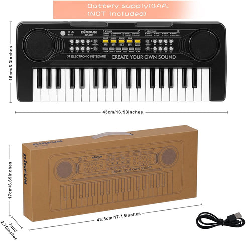 37 3 4 5 6 7 8 9 Raimy Keys Keyboard Piano for Kids, Early Learning Educational Portable Electronic Musical Instrument
