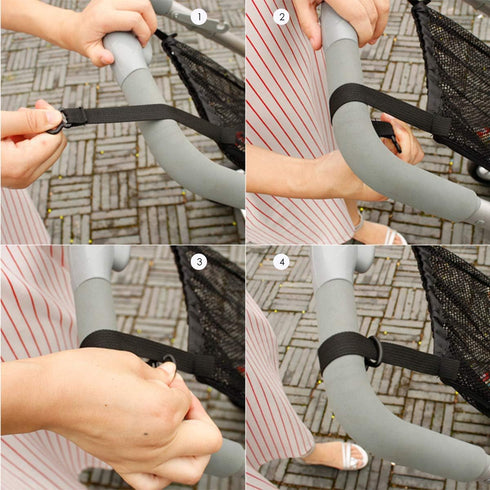 Universal Baby Stroller Hanging Mesh Pocket with Detachable Straps, Infant Prams Storage Organizer Bag for Baby
