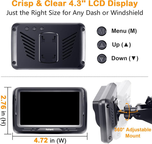 Rohent Car Camera for Baby USB: Plug and Play Easy to Install Crystal Night Vision Wide View Angle for Newborn Infant
