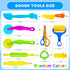 Gerute 28Pcs Dough and Clay Play Tools Kit for Kids, Modeling Clay Accessories with Animal Cutters, Rolling Pins