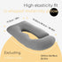 Generic 55-57 Inch Cooling Pregnancy Pillow Cover - Soft Breathable Knit Fabric U Shaped Body Pillowcase, Fits
