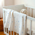 30x40 inches, Star Moon Baby Blankets for Boys Girls, Soft Nursery Minky Blankets with Muslin and Dotted Fleece Back