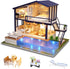 GuDoQi DIY Miniature Dollhouse Kit, Tiny House with Music, 1:24 Scale, Great Gift for Birthday or Christmas