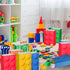 YOTNUS 18 Pcs Building Block Party-Favor Gift Bags, Small Gift Bags with Handles for Birthday Party Decoration Supplies