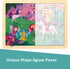 24 Piece Wooden Jigsaw Puzzles for Kids Ages 3-5, Unique Shape Fairy Princess Puzzle for Toddlers with Tray