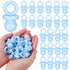 24 Pcs Baby Shower Pacifiers, 1.75 Inch Plastic Pacifiers for Baby Shower