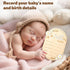 Penitue Wooden Baby Announcement Sign, Hello World Newborn Birth Signs Cute Daisy Decors Welcome New Baby Arrival Name