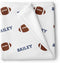 Lovable Gift Co Football Baby boy Receiving Swaddle Blanket, Blue and Brown