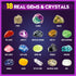 XXTOYS Gemstone Dig Kit - Dig Up 18 Real Gemstones and Crystals, STEM Science Kits for Kids Age 6-8