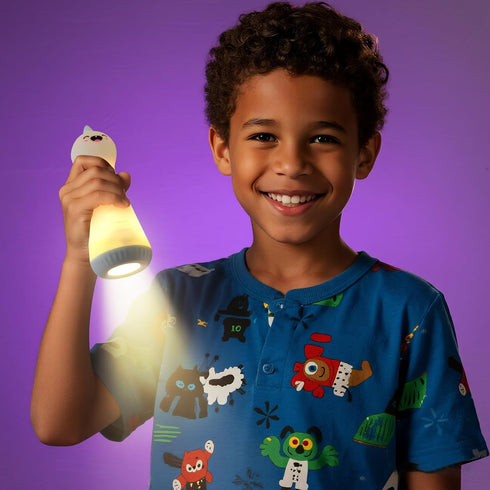 ShaArkMango Flashlight with Night Light for Kids Rechargeable LED Dimmable Nightlight Toddler