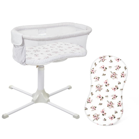 31.5'' 18'', 2 Pack TILLYOU Cotton Fitted Bassinet Sheets for Baby Boy Girl, Fit for Halo Bassinet Swivel Sleeper