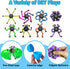 Bailiyake 24 Set Prefilled Easter Eggs with Fingertip Spinner Sensory Toys,Transformable Chain Robot Fidgets Spinners