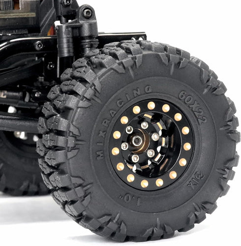 OGRC 1.0 Tires Soft and Sticky 1.0 Crawler Tires for 1/18 TRX4M 1/24 RC Crawler Axial SCX24 FMS FCX24 RC Crawler Car - 60 * 22mm by OGUNKE