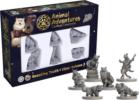 Steamforged Games Animal Adventures: Cats and Catacombs Questing Tooth and Claw Roleplaying Miniatures Volume 2