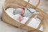 Bassinet Sheets Fitted Cover, Flexible Fit 100% Soft Jersey Knit Cotton - Neutral Grey Sage Diamond