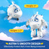 Super Wings 5 Inch Transformable Toys Astra, Airplane Toy Birthday Party Supplies for Preschool Boys Girls Age 3+, White