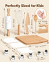 Set Wooden Safe Real Cooking Tool for Kids Toddler Teen Montessori Kitchen Accessories & Utensils for Little Chef