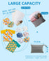 babygoal Wet Dry Bags for Baby Cloth Diapers, Washable Travel Bags with Two Zippered Pockets, 2 Pack Small Size