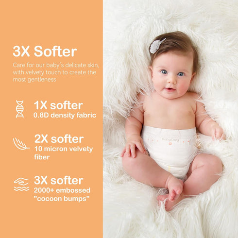 5 (27+lb),48 Count Babycozy Soft,0.8D 10 Baby Diapers Size Dry Disposable Diapers Bouncy Softer Touch Diapers