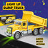 1 2 3 4 5 6 Car Toys for Toddlers, Dump Truck Toy with Self-Lifting Bed, Lights Music Toy Trucks Construction Vehicle