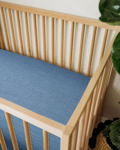 Pack 24" 38", Mini Crib Sheets for Baby, Fitted N Play Mattress and Mini Cribs x Neutral Muslin Cotton Mini Crib