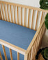 Pack 24" 38", Mini Crib Sheets for Baby, Fitted N Play Mattress and Mini Cribs x Neutral Muslin Cotton Mini Crib