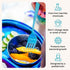 Ahimsa Stainless Steel Forks & Spoons, Kids Utensil Set, 100% BPA Free & Dishwasher Safe (Iridescent Blue)