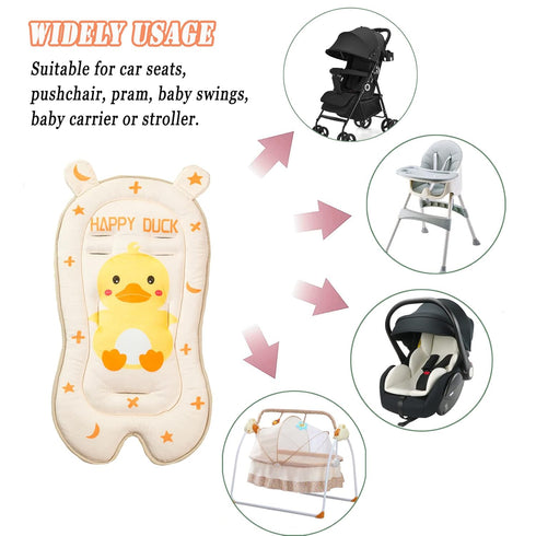 LETTON Baby Seat Pad Liner for Stroller, Universal Breathable Infant Cushion, Ultra-Soft Car Seat Insert