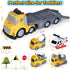 1 2 3 Old,5 1 12-18M+ Toddlers Truck Toys,Boy Toys Gifts for Years in Construction Transport Truck with Lights