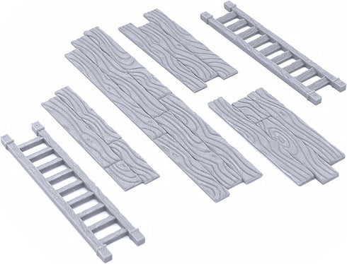 EnderToys Ruined Town Modular Walls II for DND Terrain, 28mm Miniature Wargaming Scenery