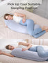 Momcozy Pregnancy Pillows for Side Sleeping, J Shaped Maternity Body Pillow for Pregnancy, Soft Pregnancy Pillow