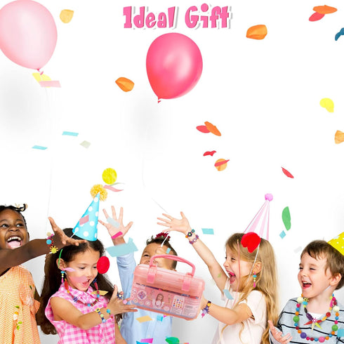 BEMITON Ideal Birthday Gift for Girls Aged 3-7, Pop Beads Jewelry Making Kit for Creative Play