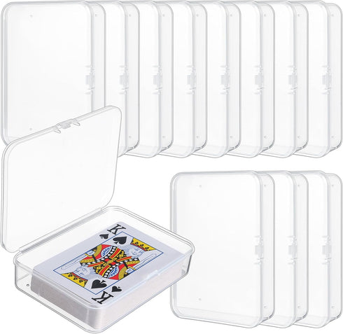 12 PCS Clear Playing Card Case - Acrylic Card Deck Box for Game Cards, Beads, and Small Accessories