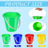 12 Summer 4 Colors(5 Inch,Red,Yellow,Blue,Green) Didaey Pieces Beach Pails Sand Buckets for Boys and Girls Beach