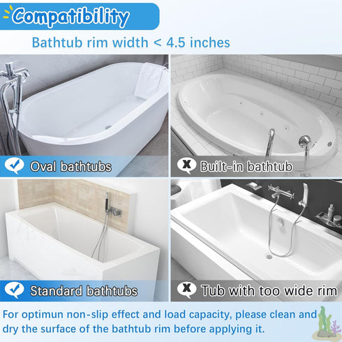 2 Saddle Shape Bath Toy Organizer, Compartments Wide Opening Mesh Bath Tub Toy Storage for Easy Access to Toys, Side