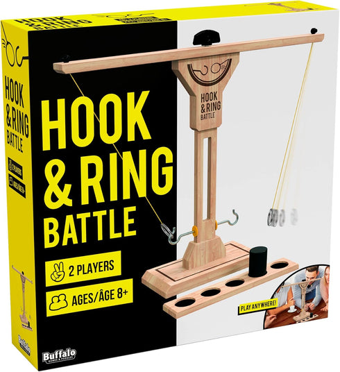 Buffalo Games - Hook and Ring Battle - Fast Paced Party Game for Ages 8 and Up, Head to Head Game of Skill