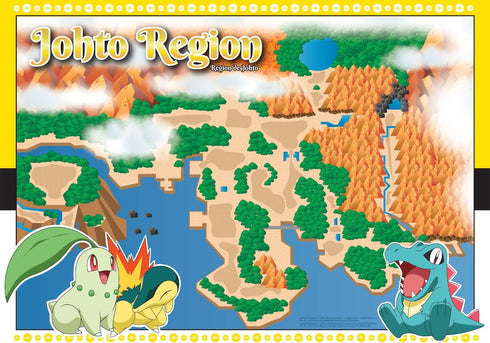 Pokémon Johto Region 500 Piece Jigsaw Puzzle by Buffalo Games - 21.25 x 15.00 Finished Size