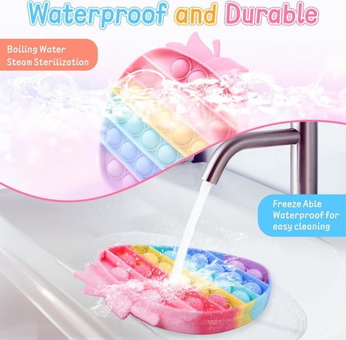 Woplagyreat Bubble Fidget Sensory Toys,Cute Push Silicone Squeeze Toy for Autism Anxiety Stress Relief Small Strawberry