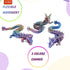 Three Color 12" 3D Printed Dragon, Articulated Crystal Dragon Fidget Toy, Home Office Decor Executive Desk Toy