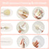 biqin Baby Bottle Brush Kit with Push-Press Bubble and Drying Rack for Bottle Cleaning, Bendable Bottle Cleaner Brush