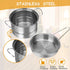 Sets 46Pcs, Set 3 4 Play Food for Kids Kitchen, Play Kitchen Accessories Stainless Steel Cookware Pots and Pans