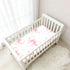 CZXW 52" 28" Bows Light Pink Crib Sheets Fitted x Natural Cotton Soft & Breathable for Baby Crib Mattress