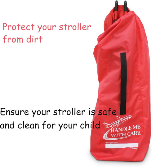 Hewjog Stroller Travel Bag for Airplane, for Single Umbrella Strollers, Red
